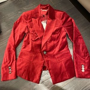 brand new Red Suede Blazer WHBM SIZE 00